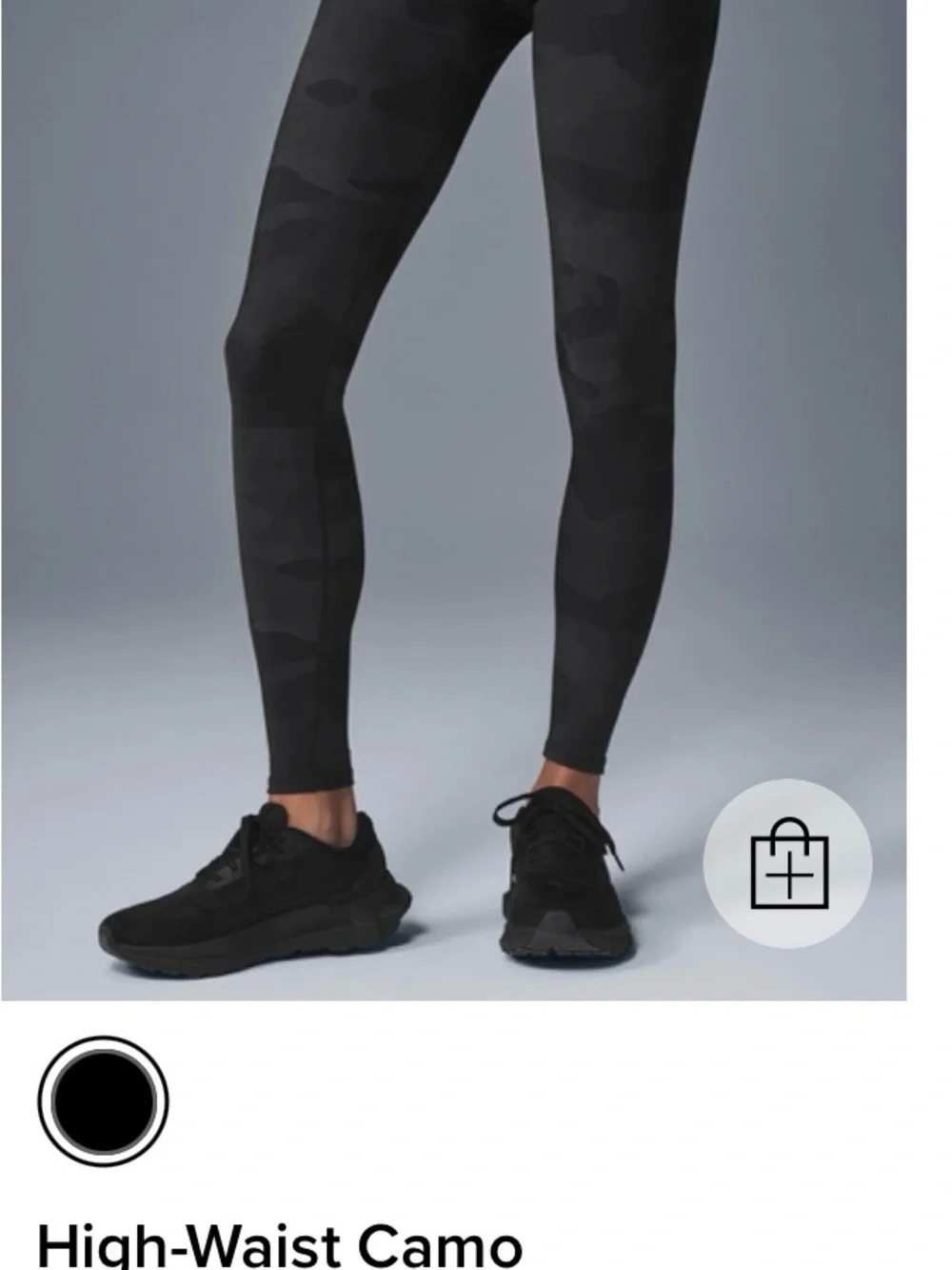 Alo Yoga Camo High Waist Vapor Leggings - Size Medium - black & grey Camo